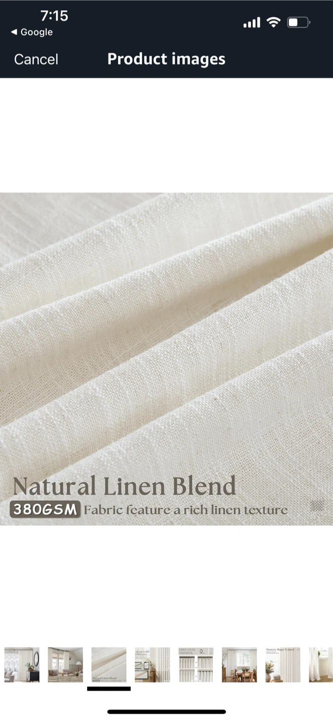 NEW-Twodrapes Natural Linen Blend Curtains 40x90 - photo 3