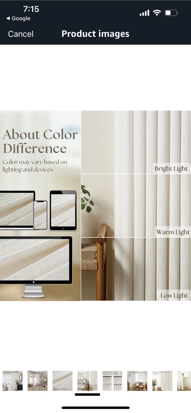 NEW-Twodrapes Natural Linen Blend Curtains 40x90 - photo 5