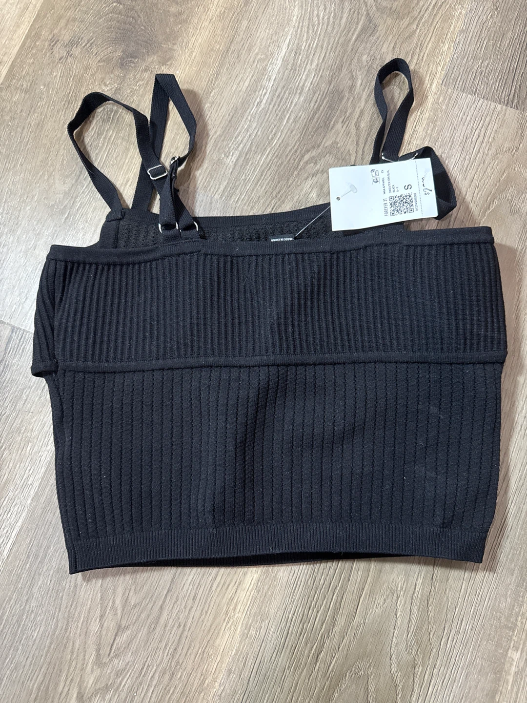 Forever 21 Black Ribbed Tank Top - Size S - photo 3