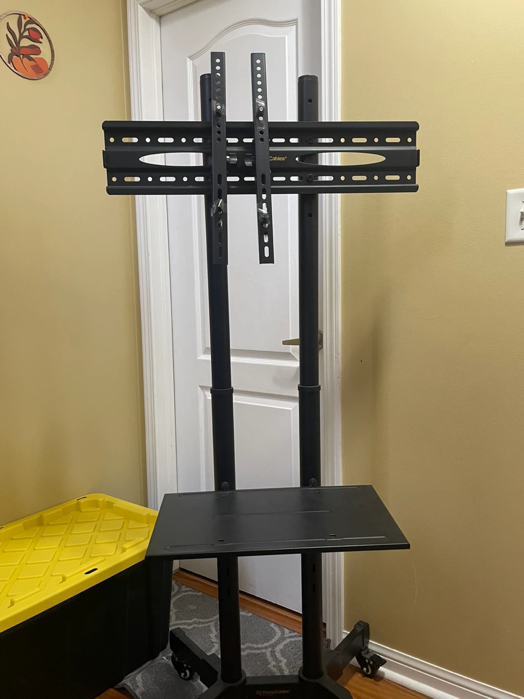 Rolling TV Stand with Mount - Black - photo 2