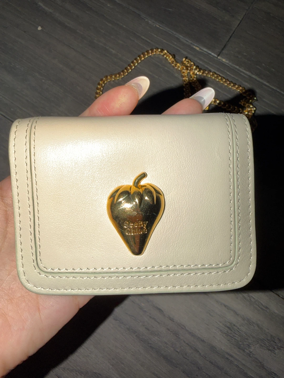 See By Chloé Mini Joan Chain Wallet - Ivory - photo 2