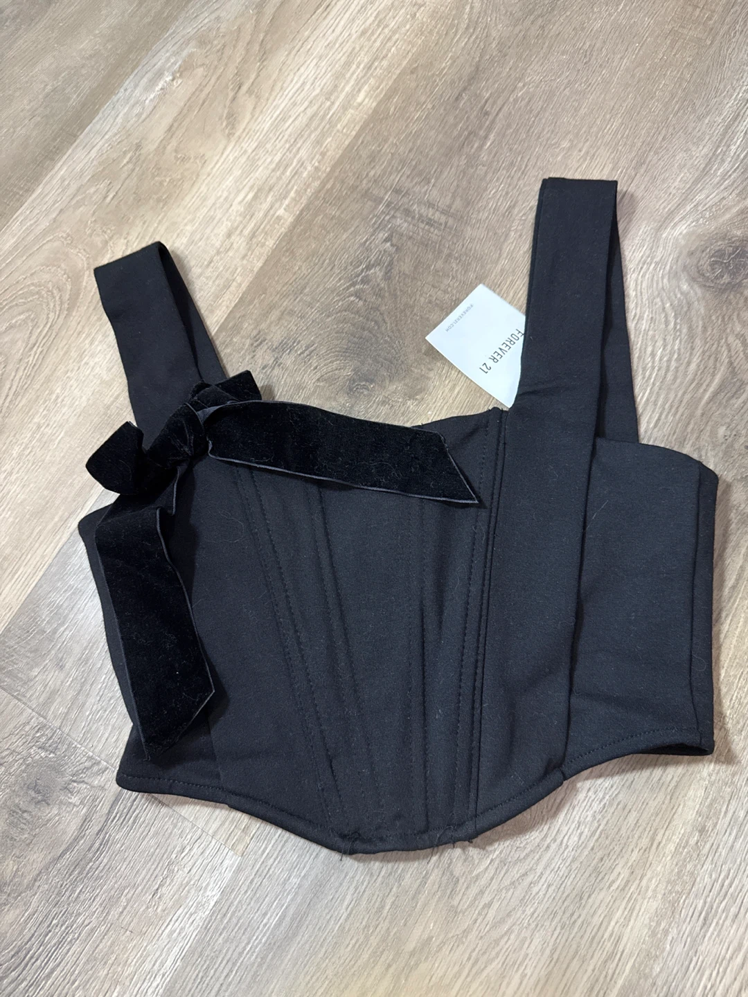 Forever 21 Black Corset Top - Size S