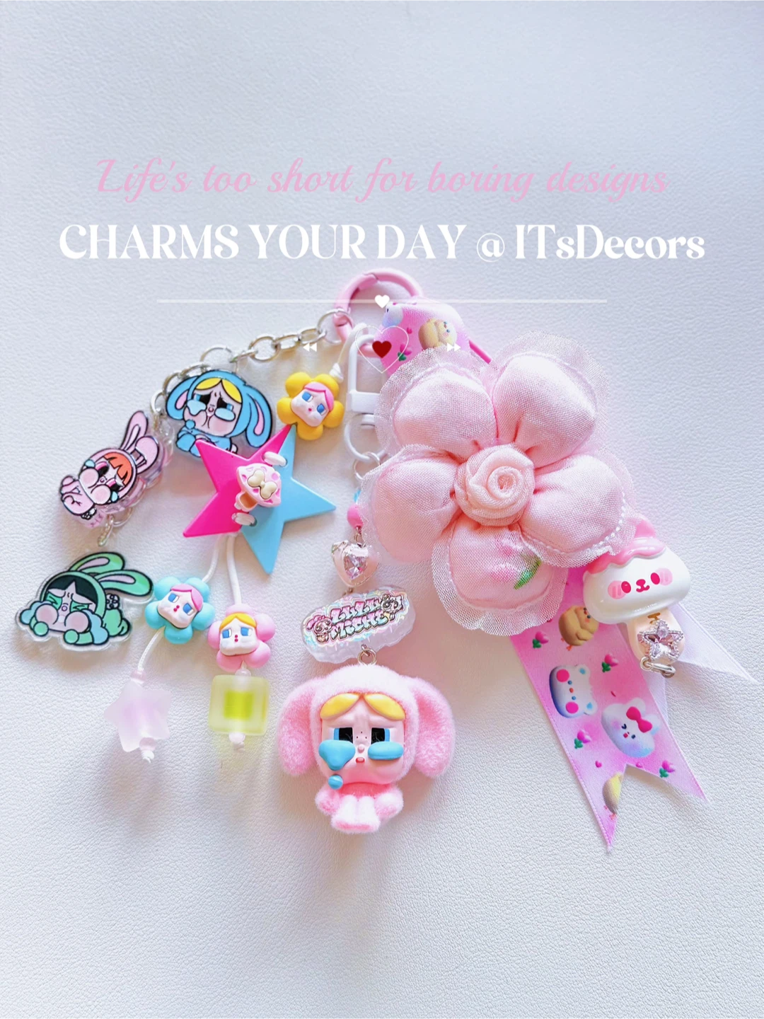 Bag Charm with Popbeans, Handmade Beaded Key Chain, Gift For Her - photo 4