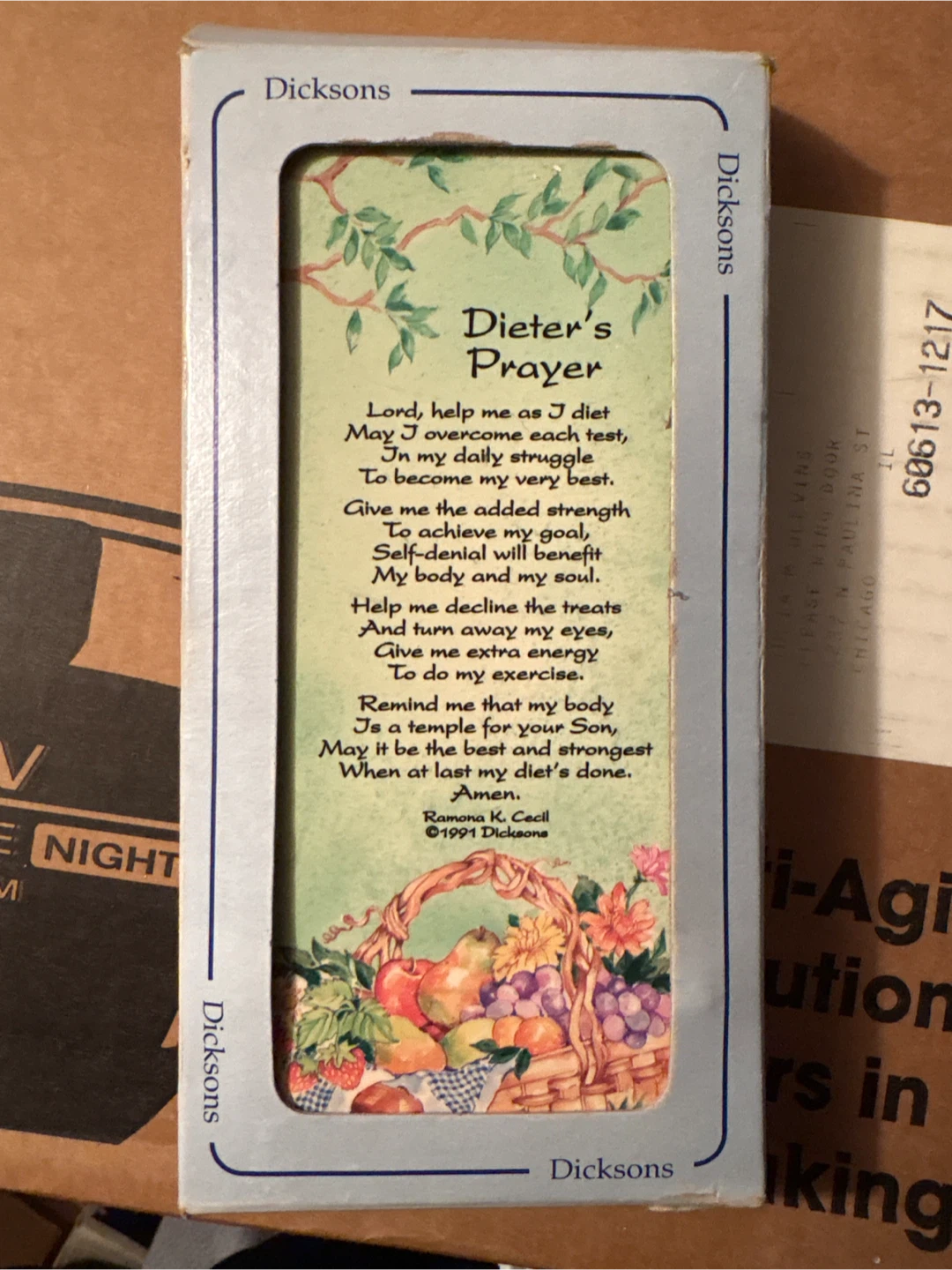 Dickson's Dieter's Prayer Wood Plaque