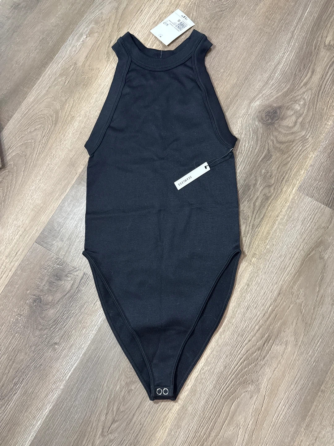 Forever 21 Black Seamless Bodysuit - Size S