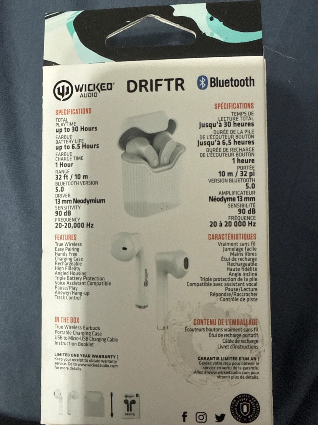 Wicked Audio Driftr Wireless Earbuds - White - photo 2