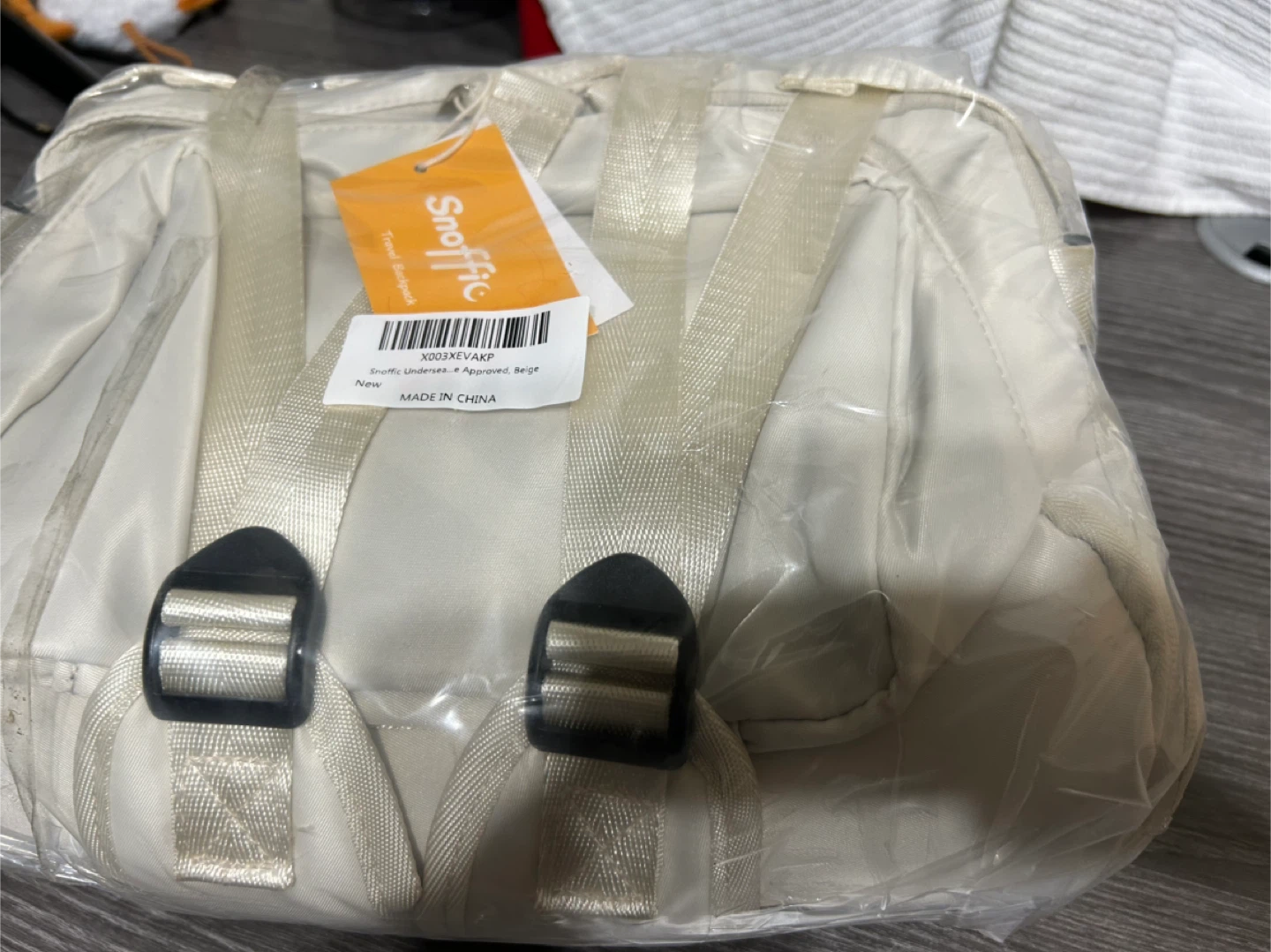 Brand New Snoffic Backpack - Apricot Beige