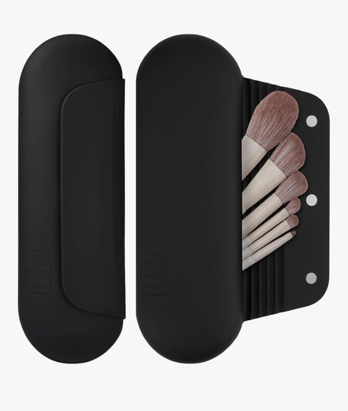 Black Makeup Brush Holder Case