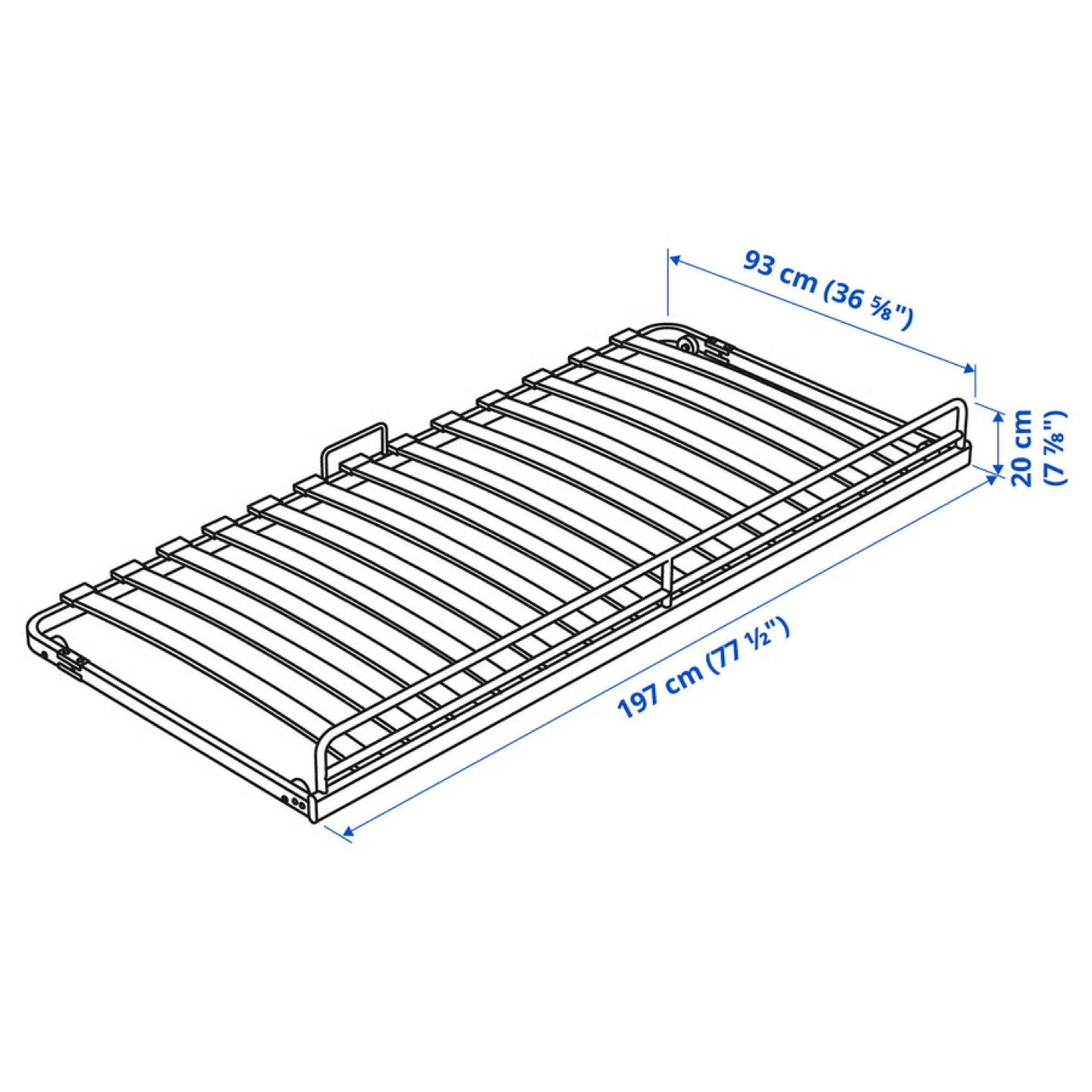 IKEA White SLÄKT Underbed with Slats - Twin Size - photo 3