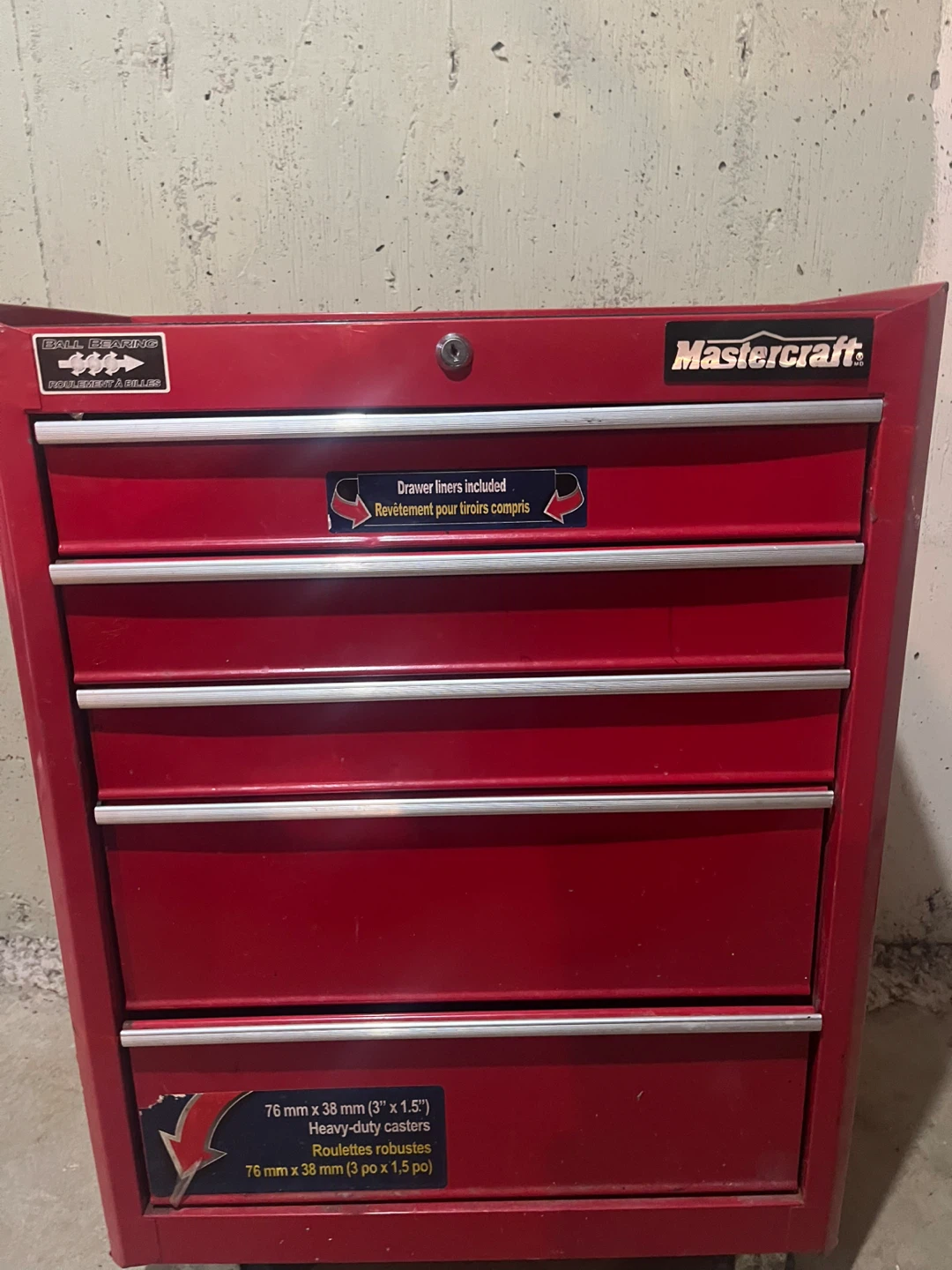 Mastercraft Red Rolling Tool Chest