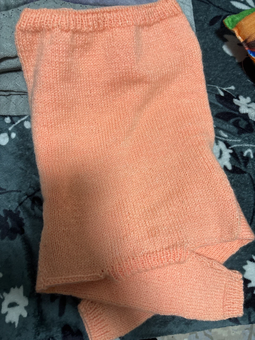 Hand-Knitted Peach Sweater - photo 3