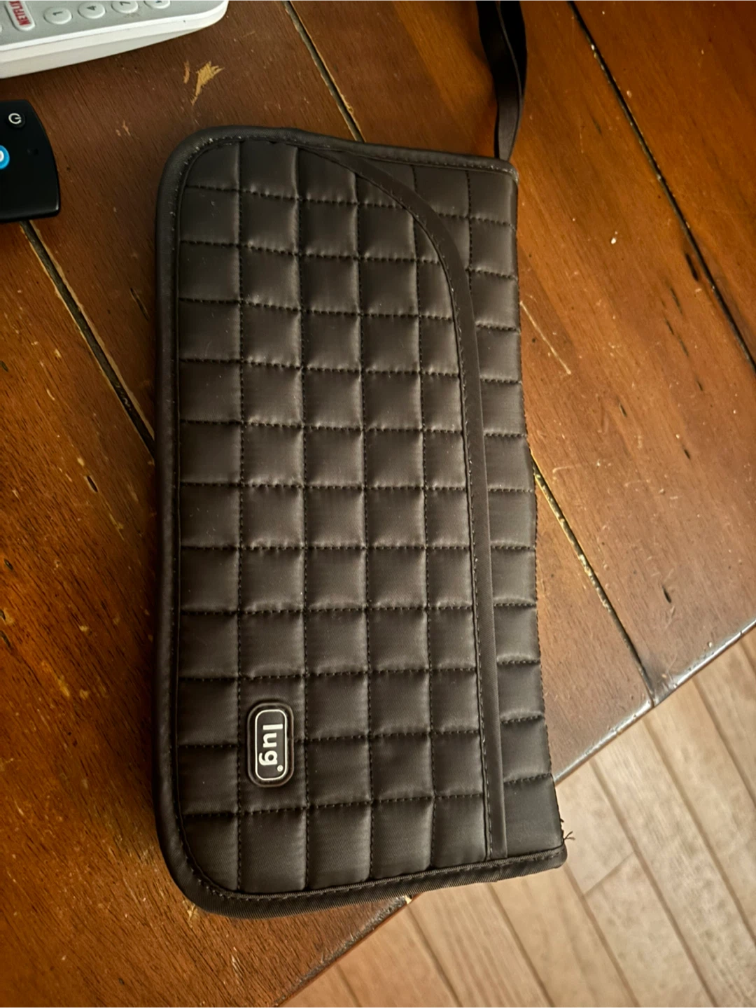 Lug Brown Quilted Travel Wallet