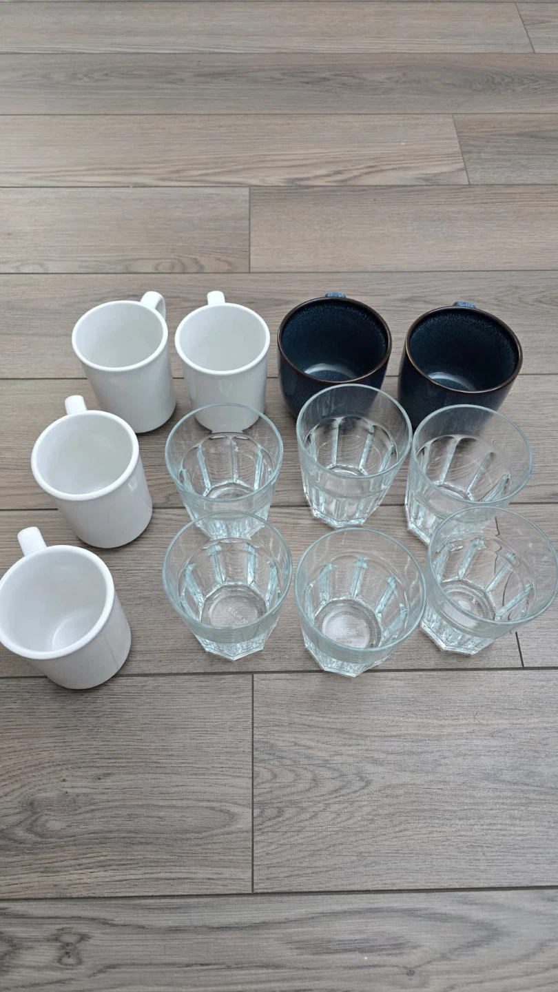 IKEA glasses, mugs and ceramic mugs