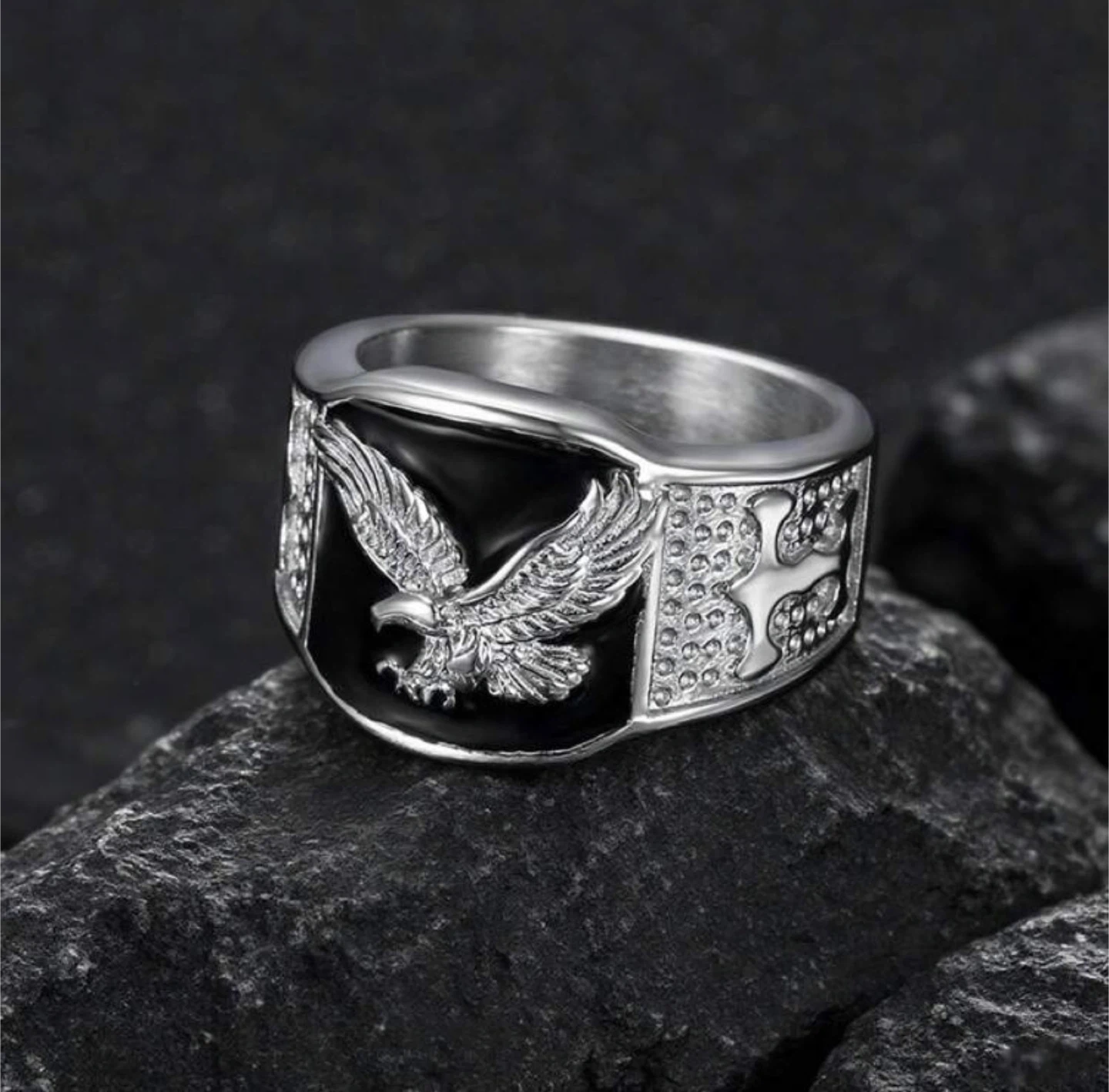 Eagle Design Ring - Gold & Silver - photo 2