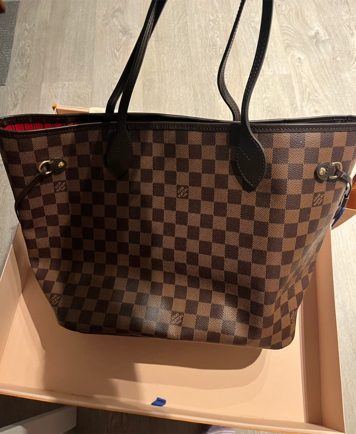 Louis Vuitton Neverfull MM Damier Ebene Tote