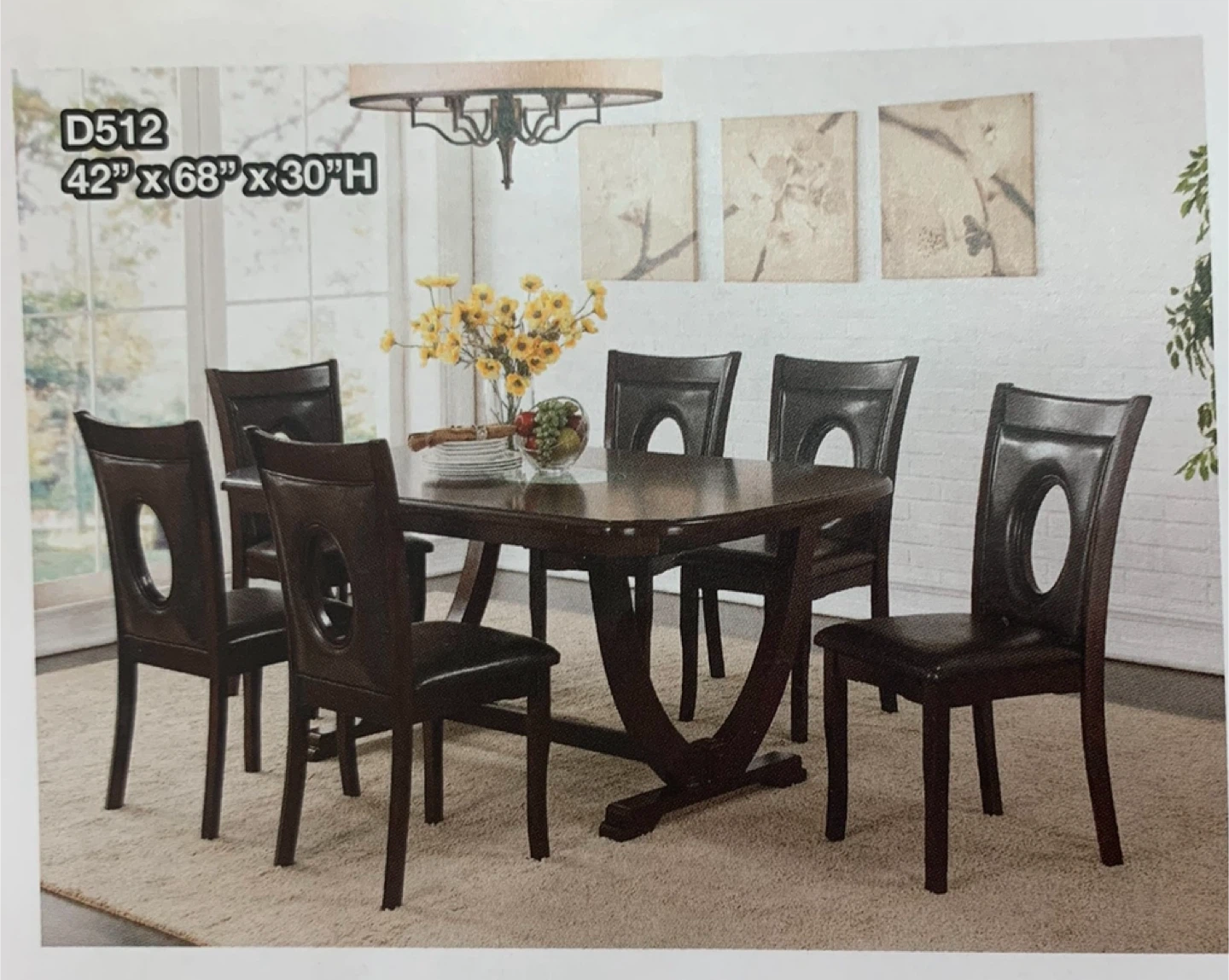 Dining Table Set (42"x68"x30") - photo 2