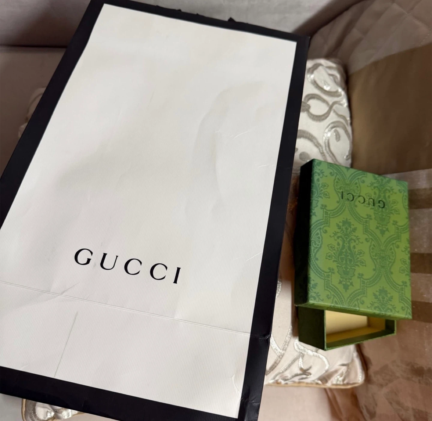 GUCCI Logo Shopping Tote Bag Empty Gift Bag . 15" x 9" x 6" - photo 3