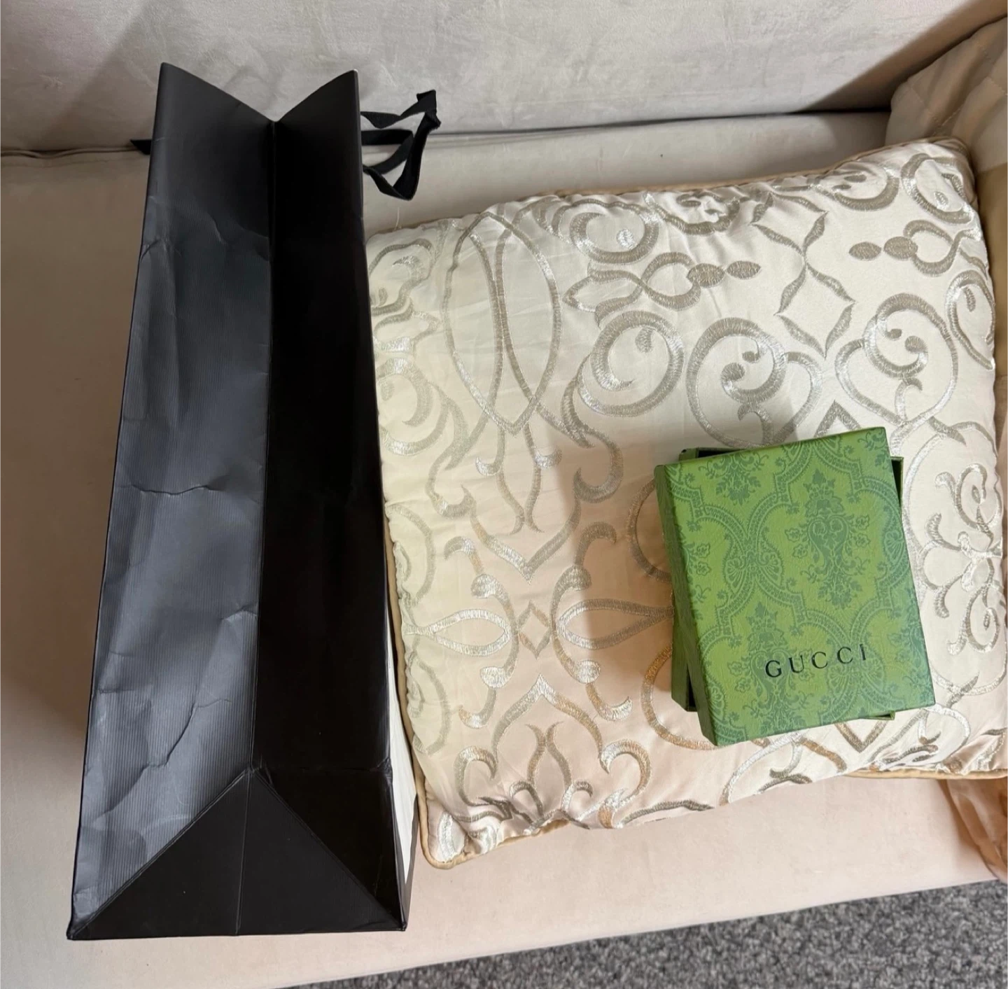 GUCCI Logo Shopping Tote Bag Empty Gift Bag . 15" x 9" x 6" - photo 4
