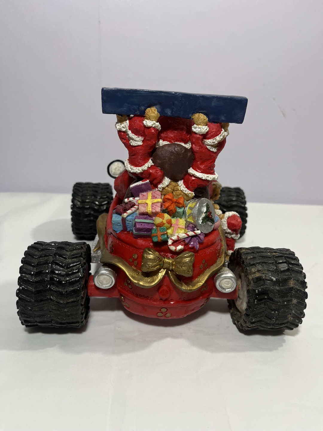Christmas Santa Claus Car & Snowman Sleigh Figurines - photo 4