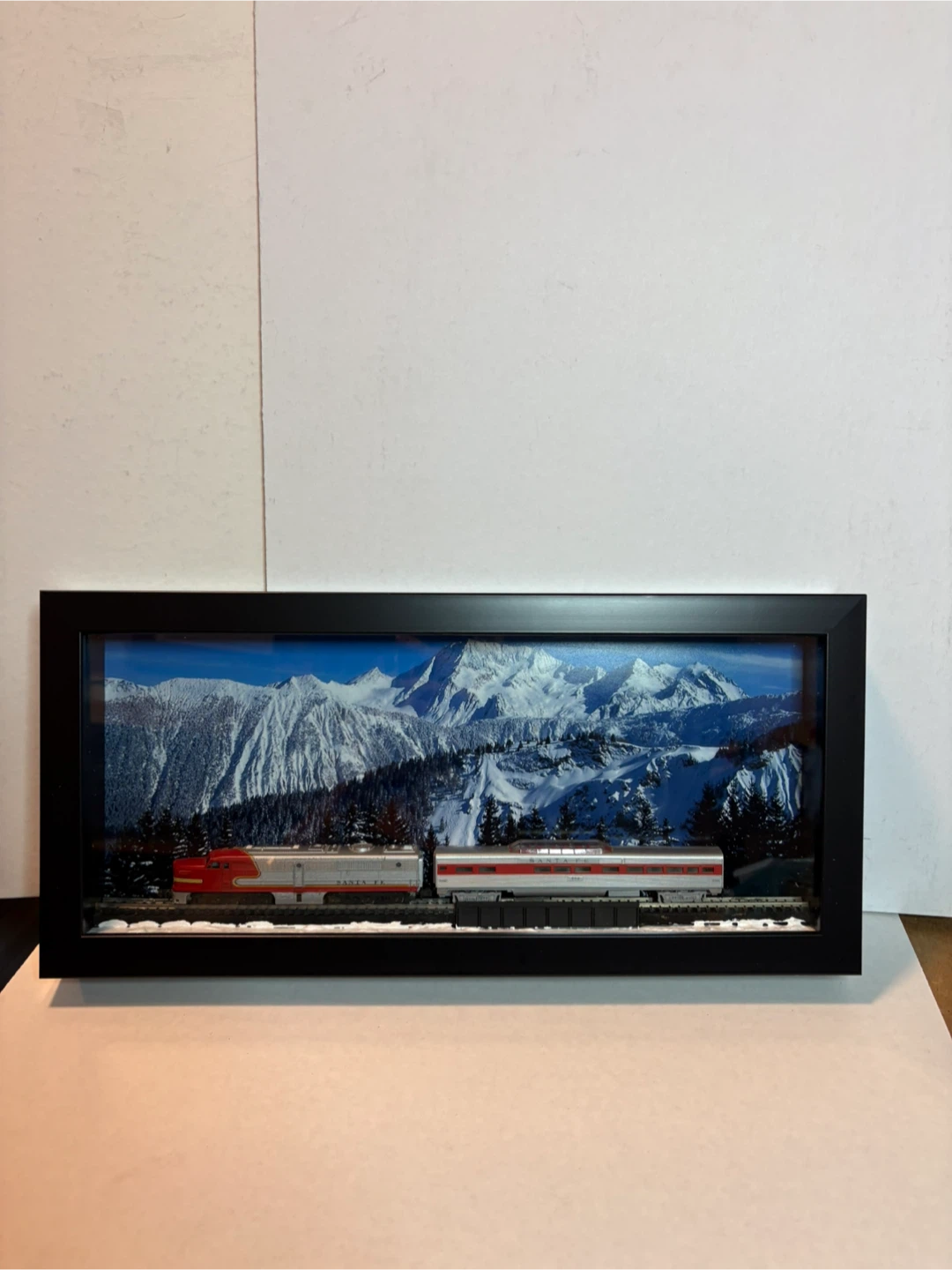 Framed Santa Fe Train Display