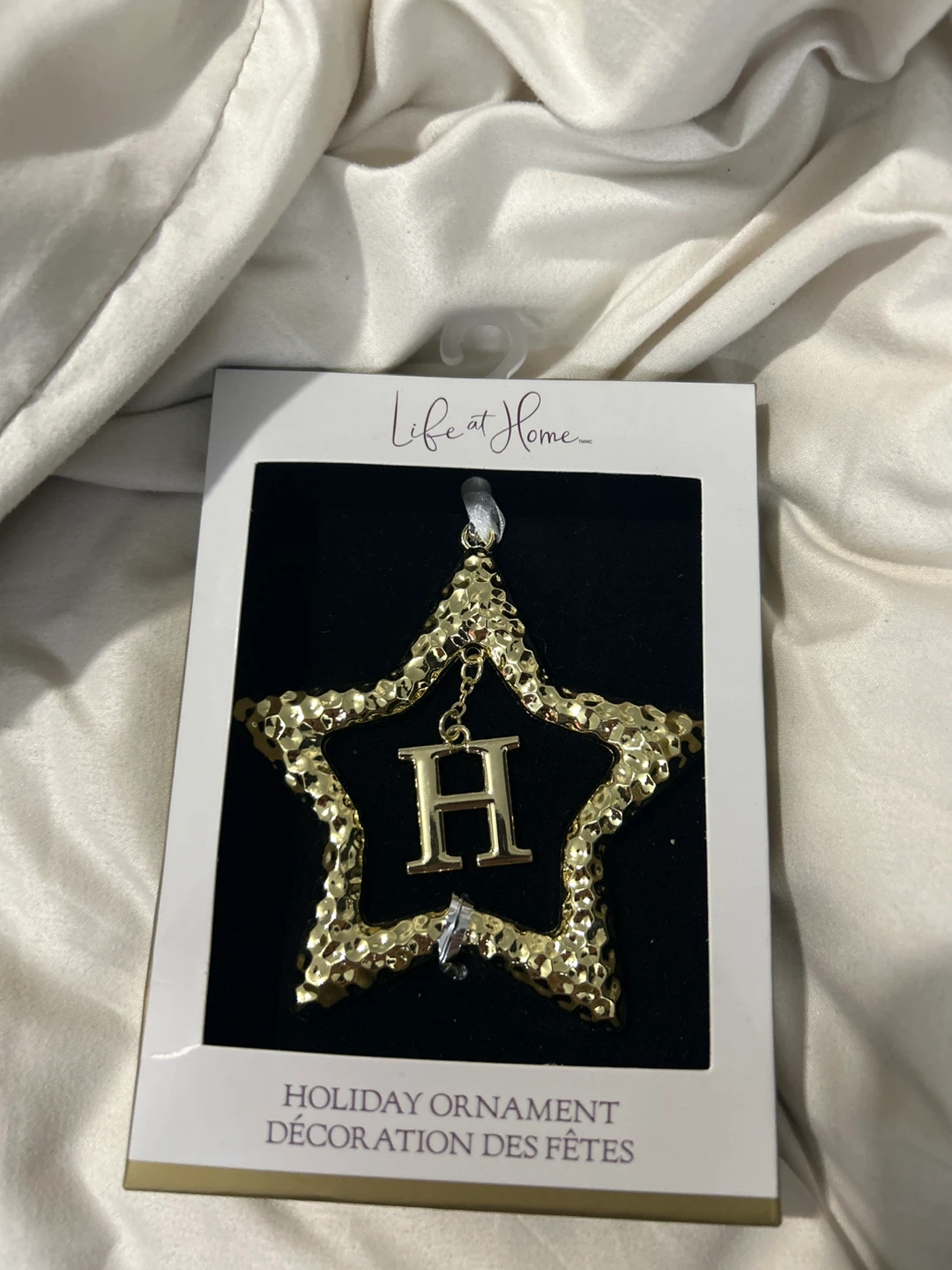 'H' Holiday Ornament - New