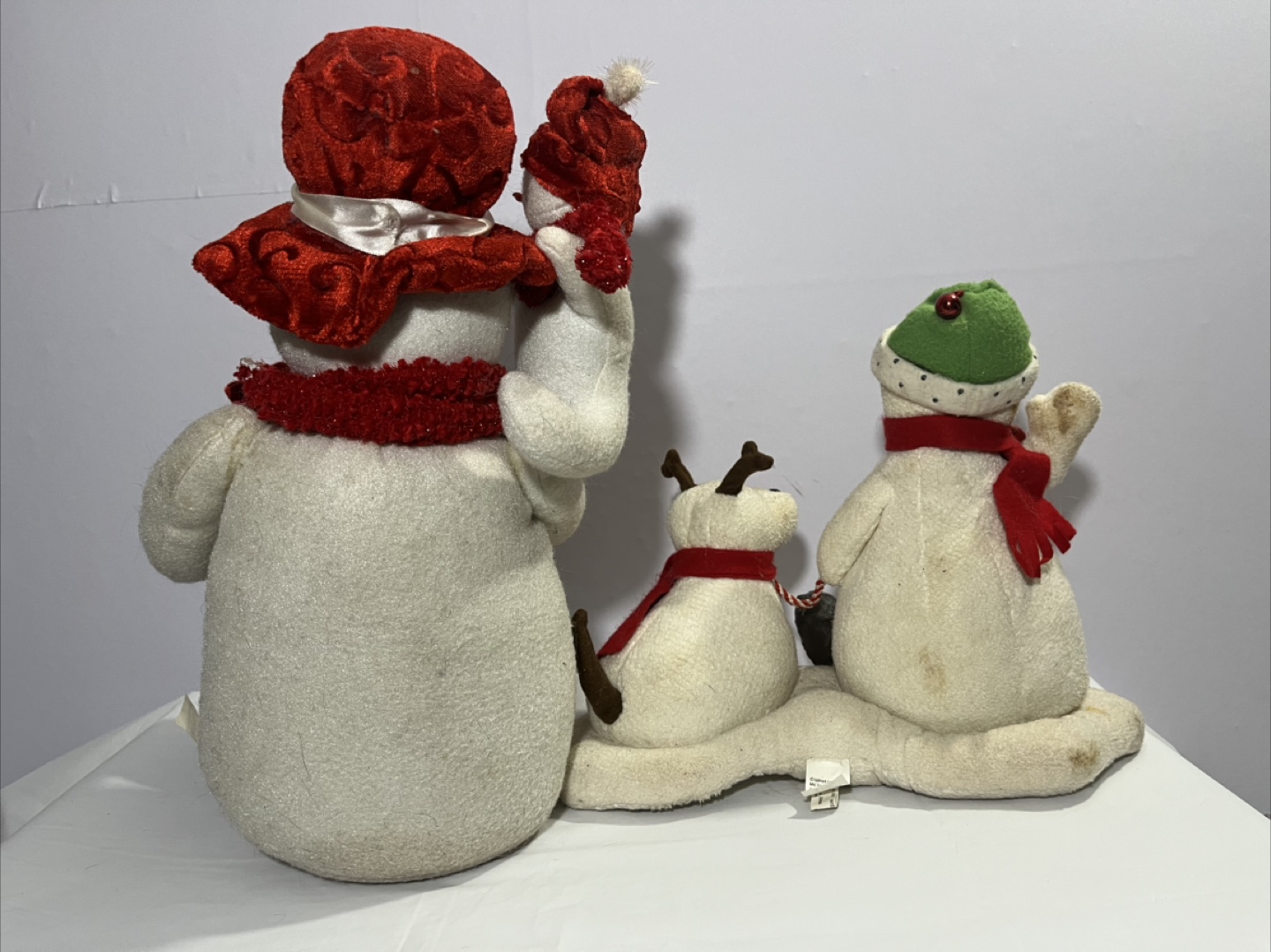Christmas Snowman & Reindeer Plush Decorations - photo 3