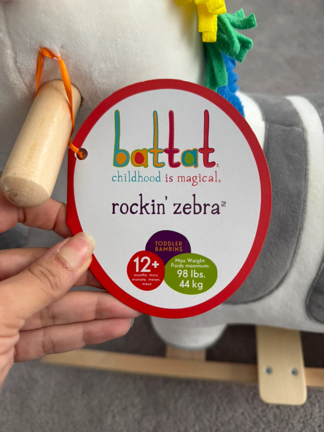 Rocking Horse (Zebra) Ride-On Toy - photo 4