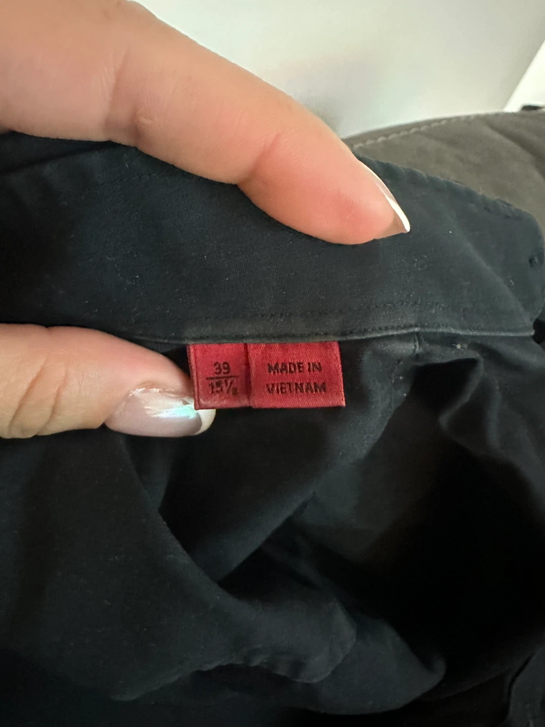 Hugo Boss Slim Fit Black Dress Shirt Size 15 1/2 - photo 2