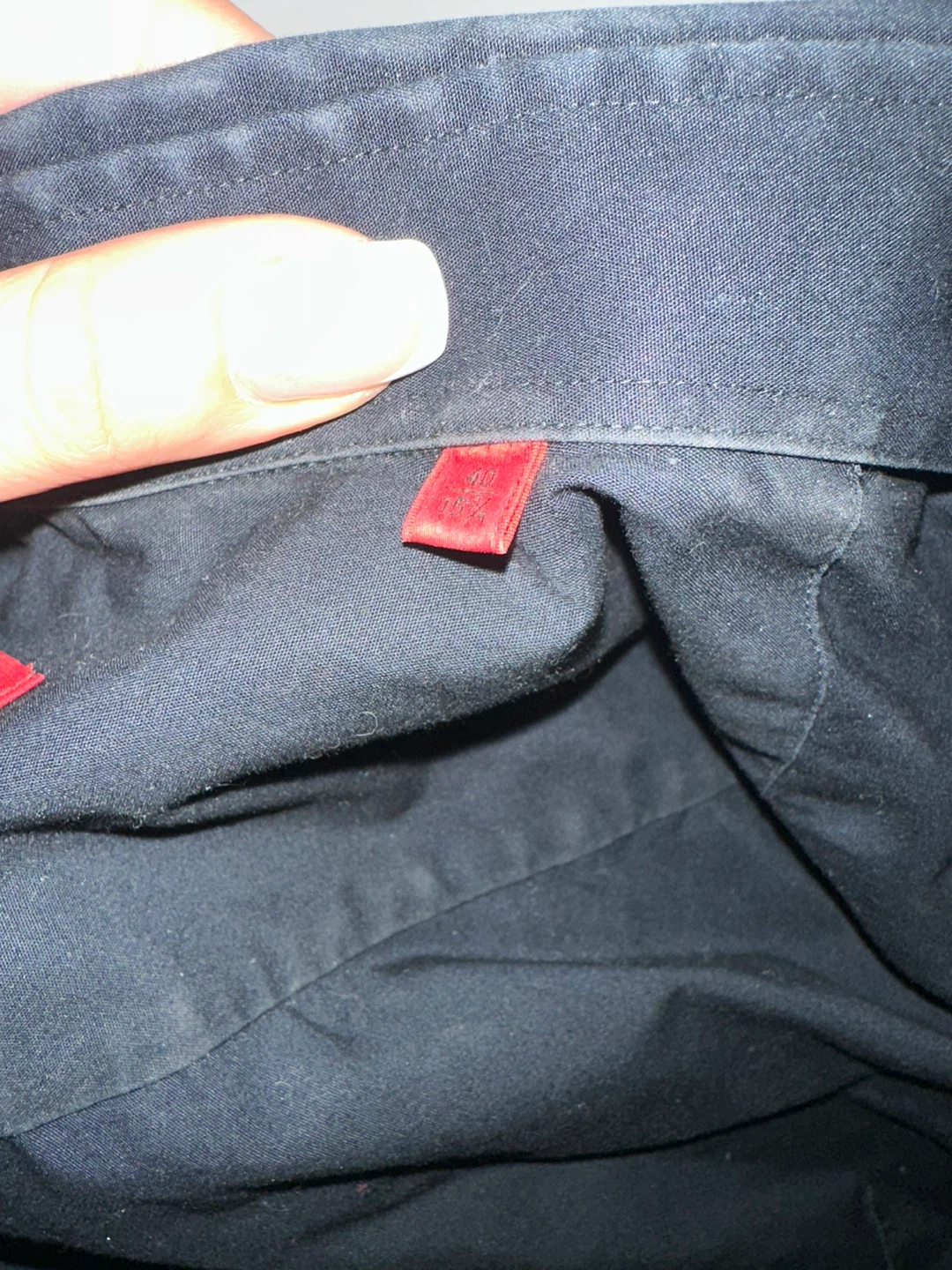 Hugo Boss Slim Fit Black Dress Shirt Size 15 1/2 - photo 4