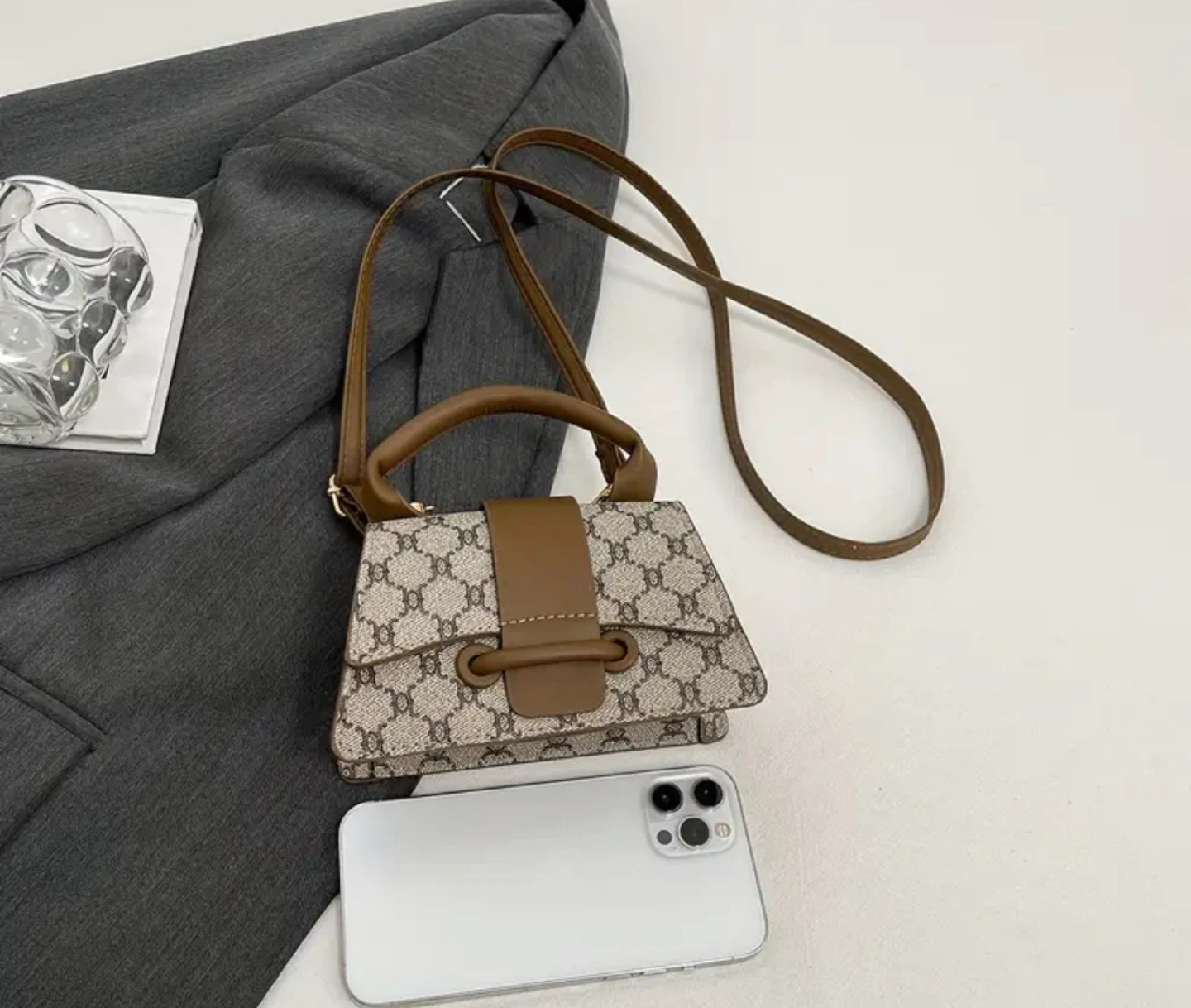 New ! Patterned Mini Top Handle Bag - photo 3