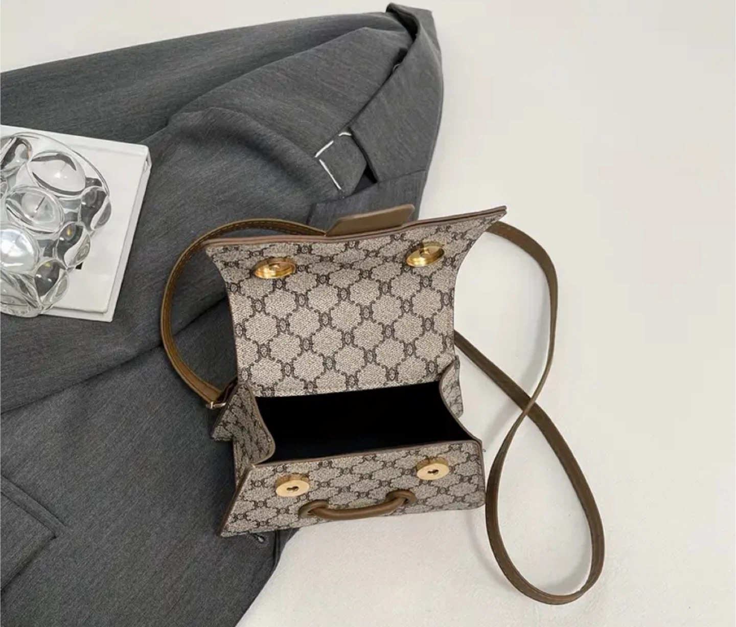 New ! Patterned Mini Top Handle Bag - photo 2