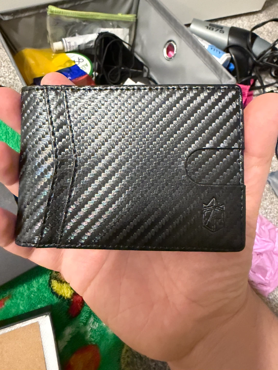 Zitahli Black Carbon Fiber Wallet, New in Box!