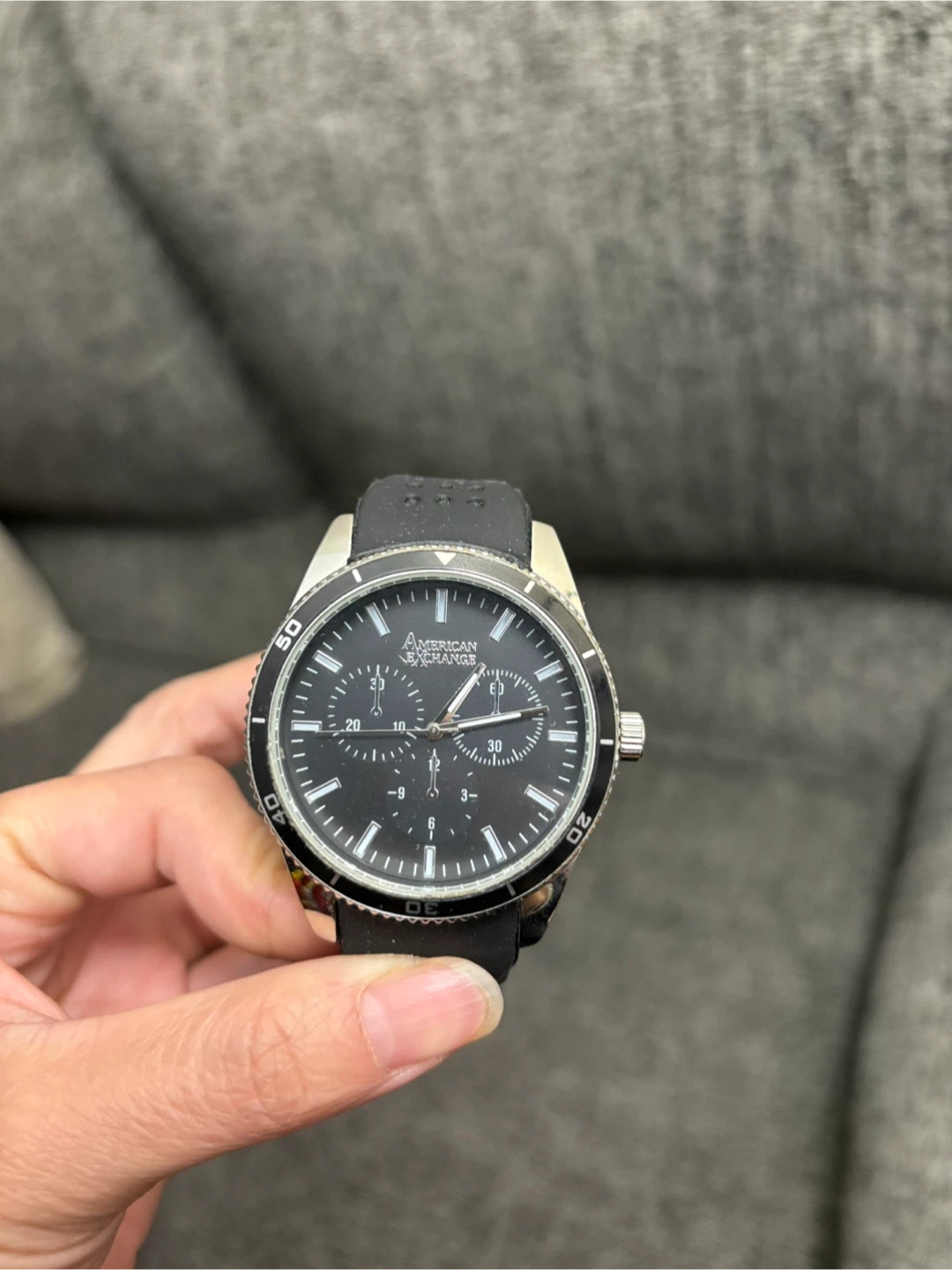 American Exchange Black Wristwatch