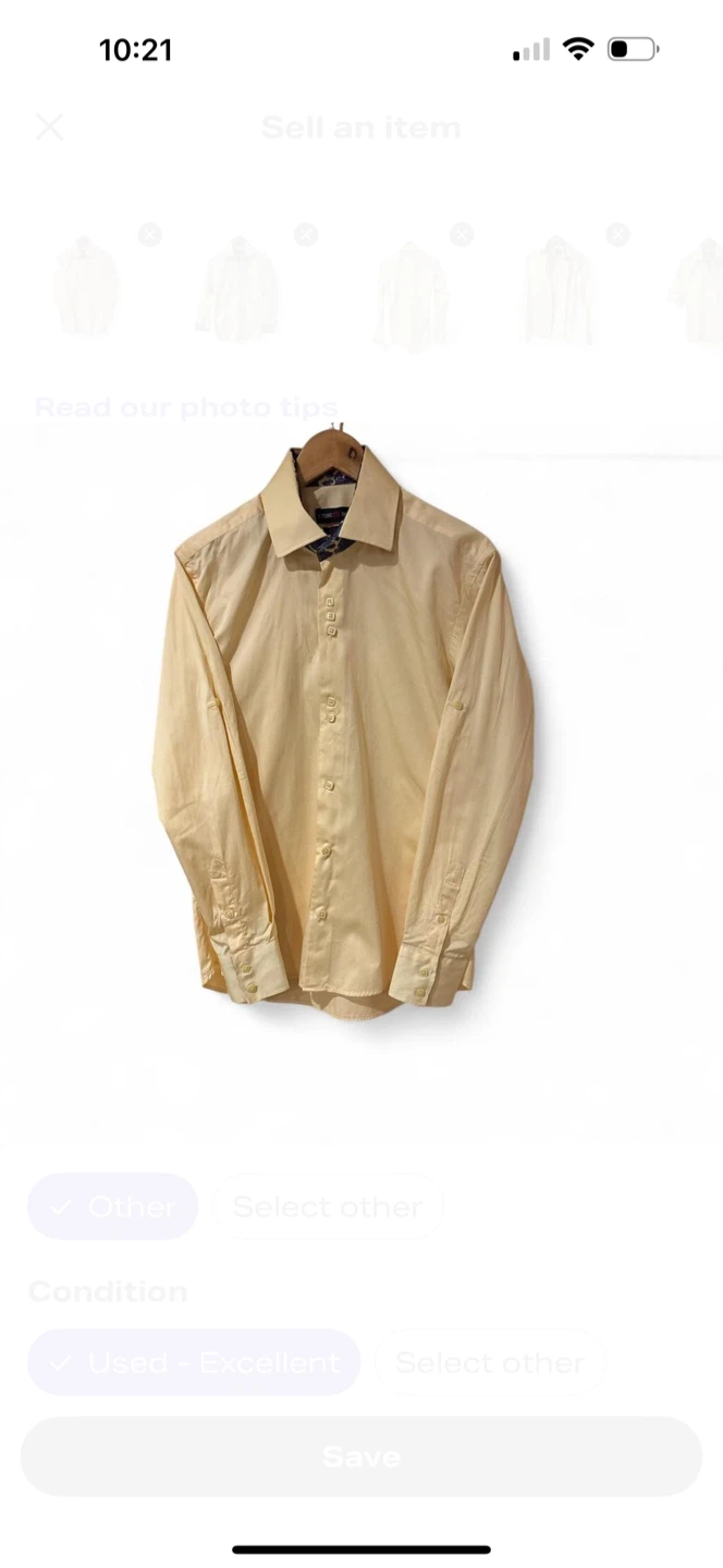 Stone Royal Yellow Dress Shirt. Very Good Quality