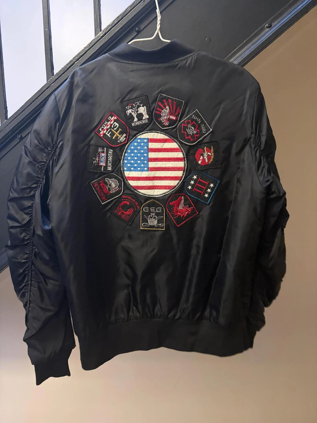 American Stitch Black Bomber Jacket XL - photo 3