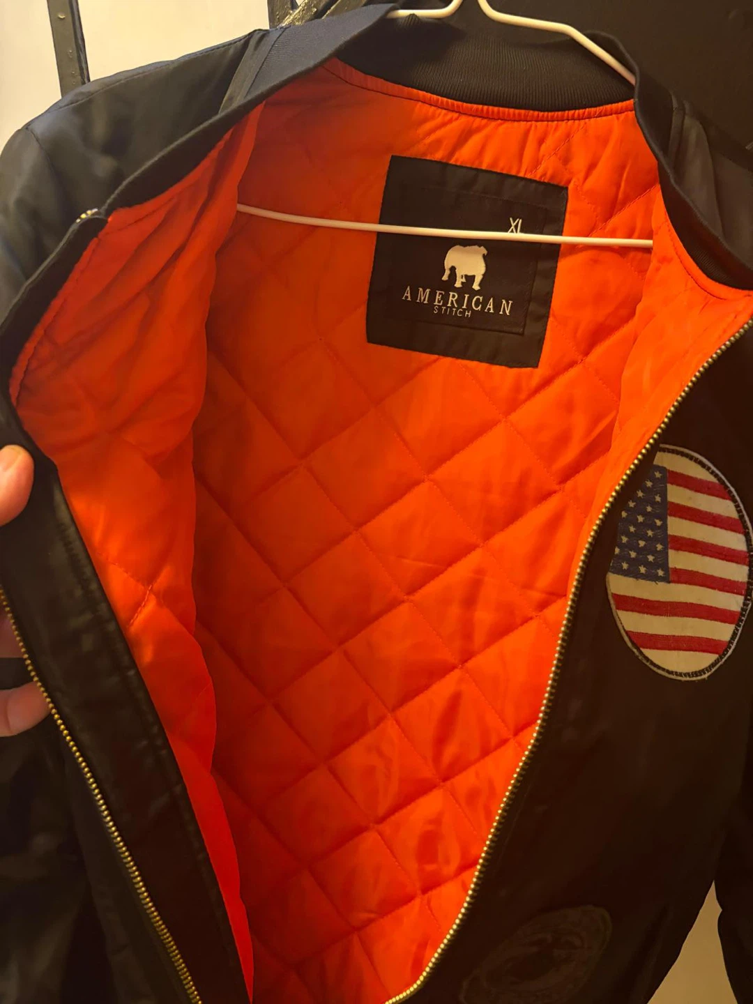 American Stitch Black Bomber Jacket XL - photo 2