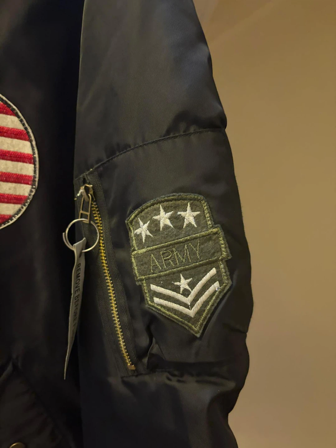American Stitch Black Bomber Jacket XL - photo 5