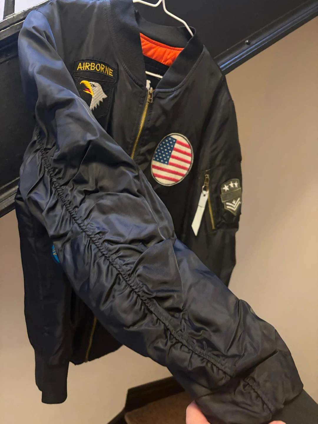 American Stitch Black Bomber Jacket XL - photo 4