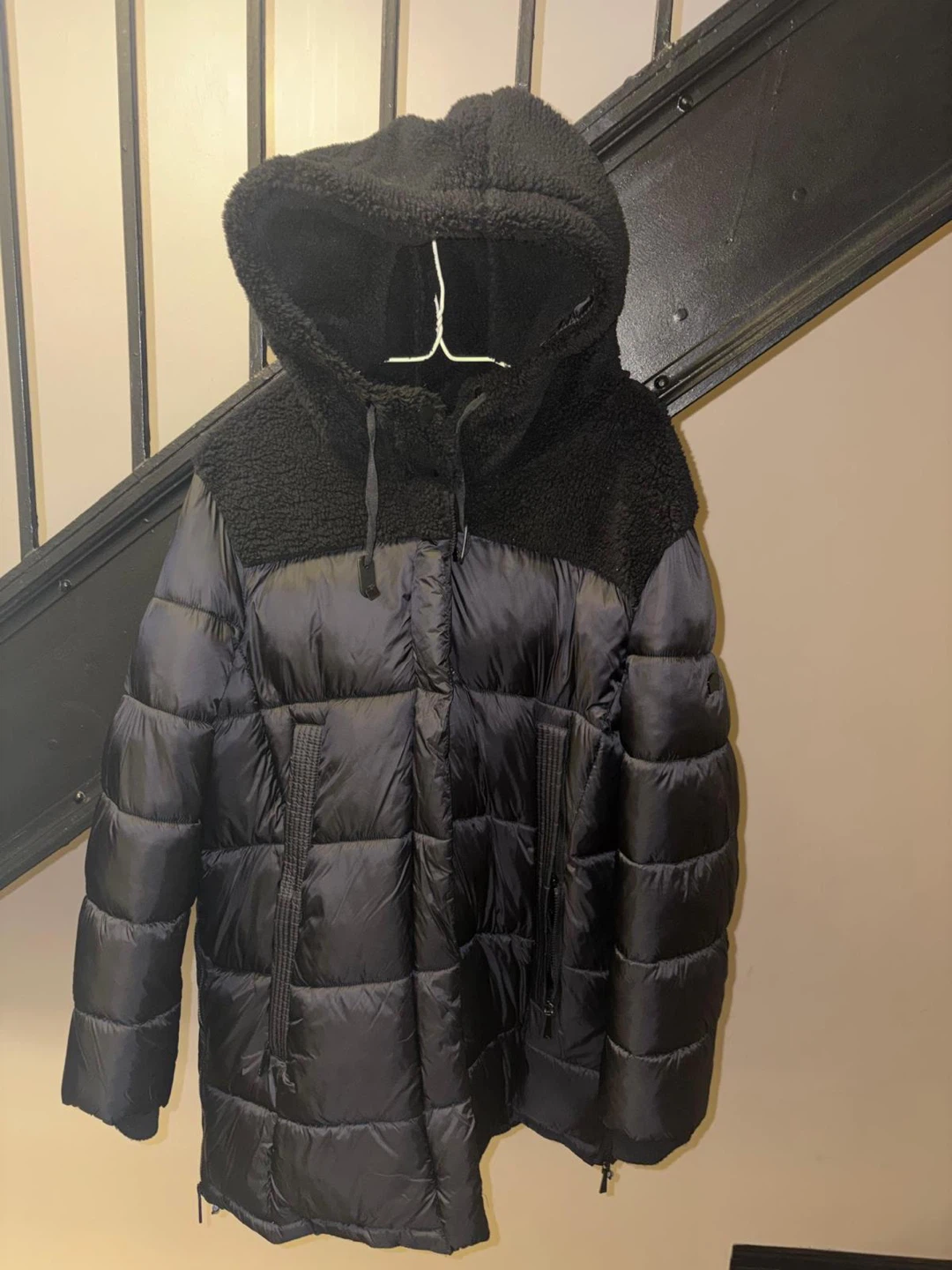 Black Puffer Jacket with Hood