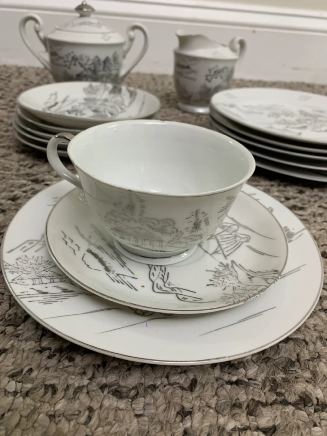 Vintage White China Tea Set - Kitchen / Dining ware - photo 4