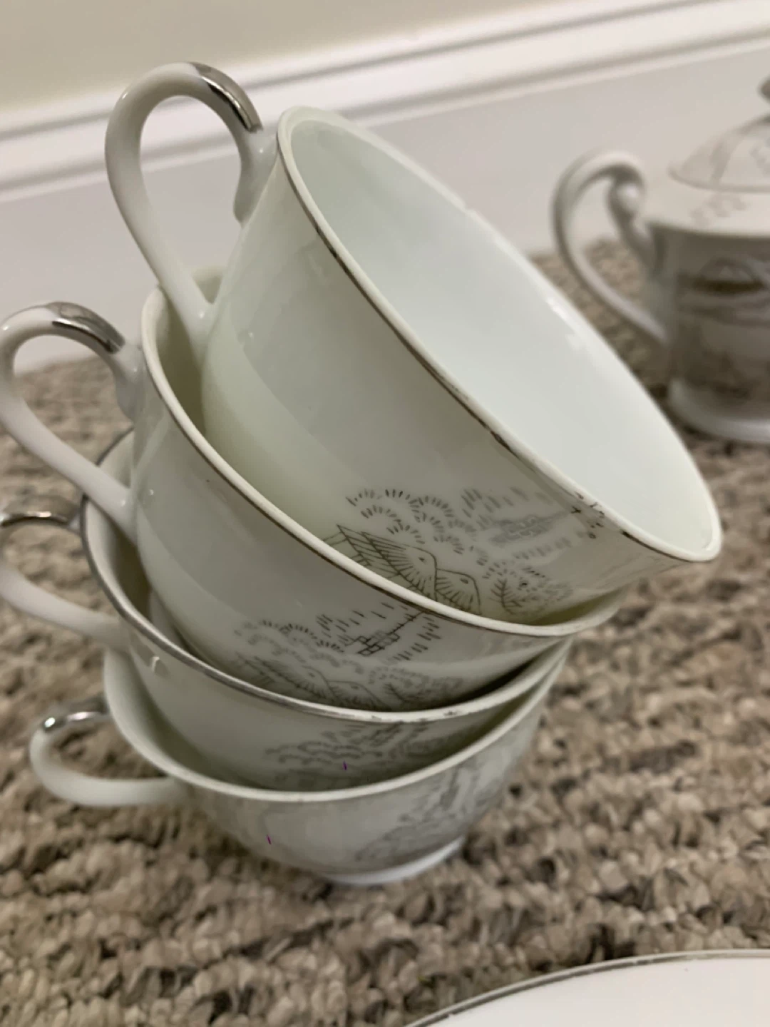 Vintage White China Tea Set - Kitchen / Dining ware - photo 5