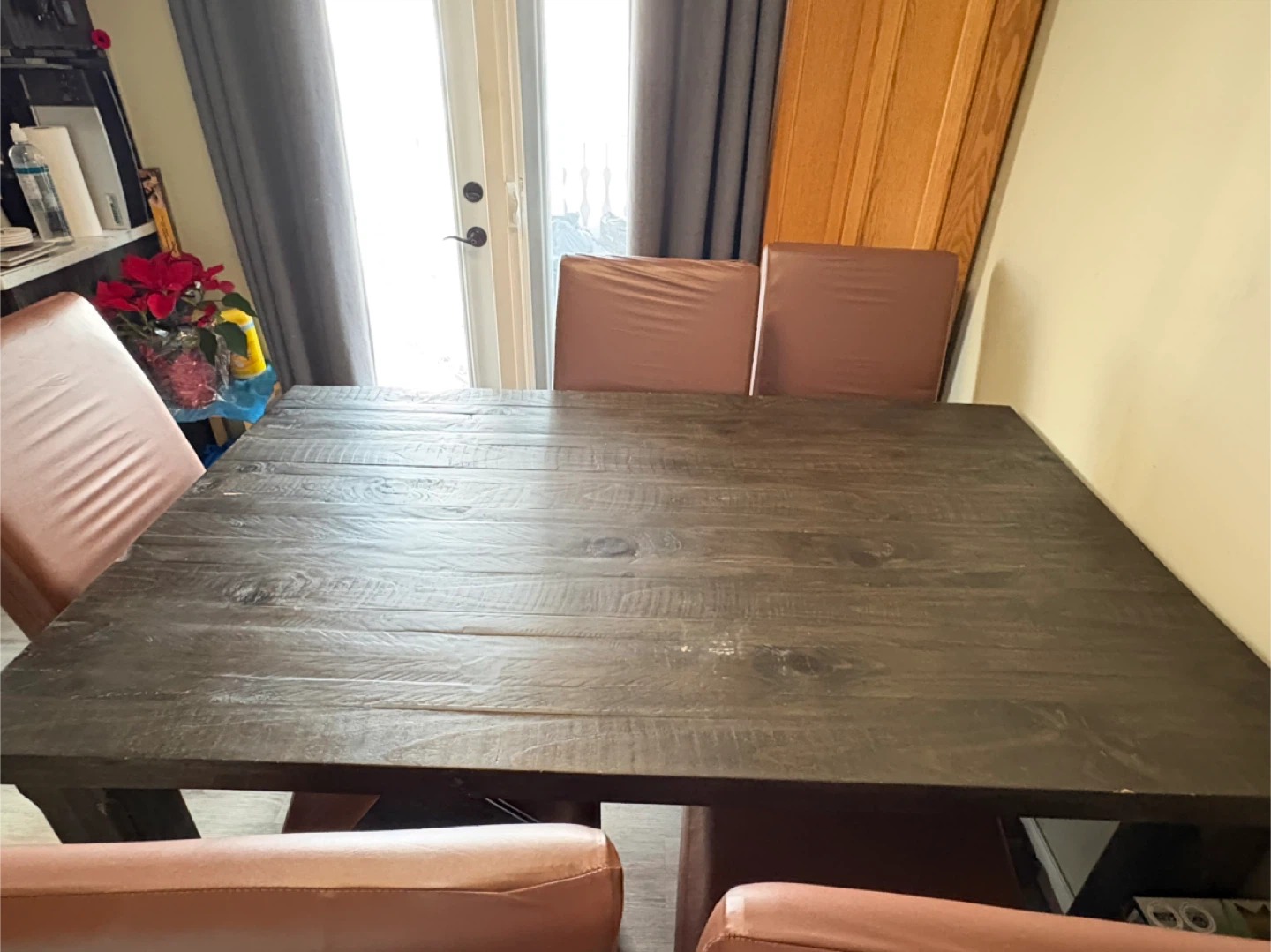 Wood Dining Table with 6 Chairs - photo 2