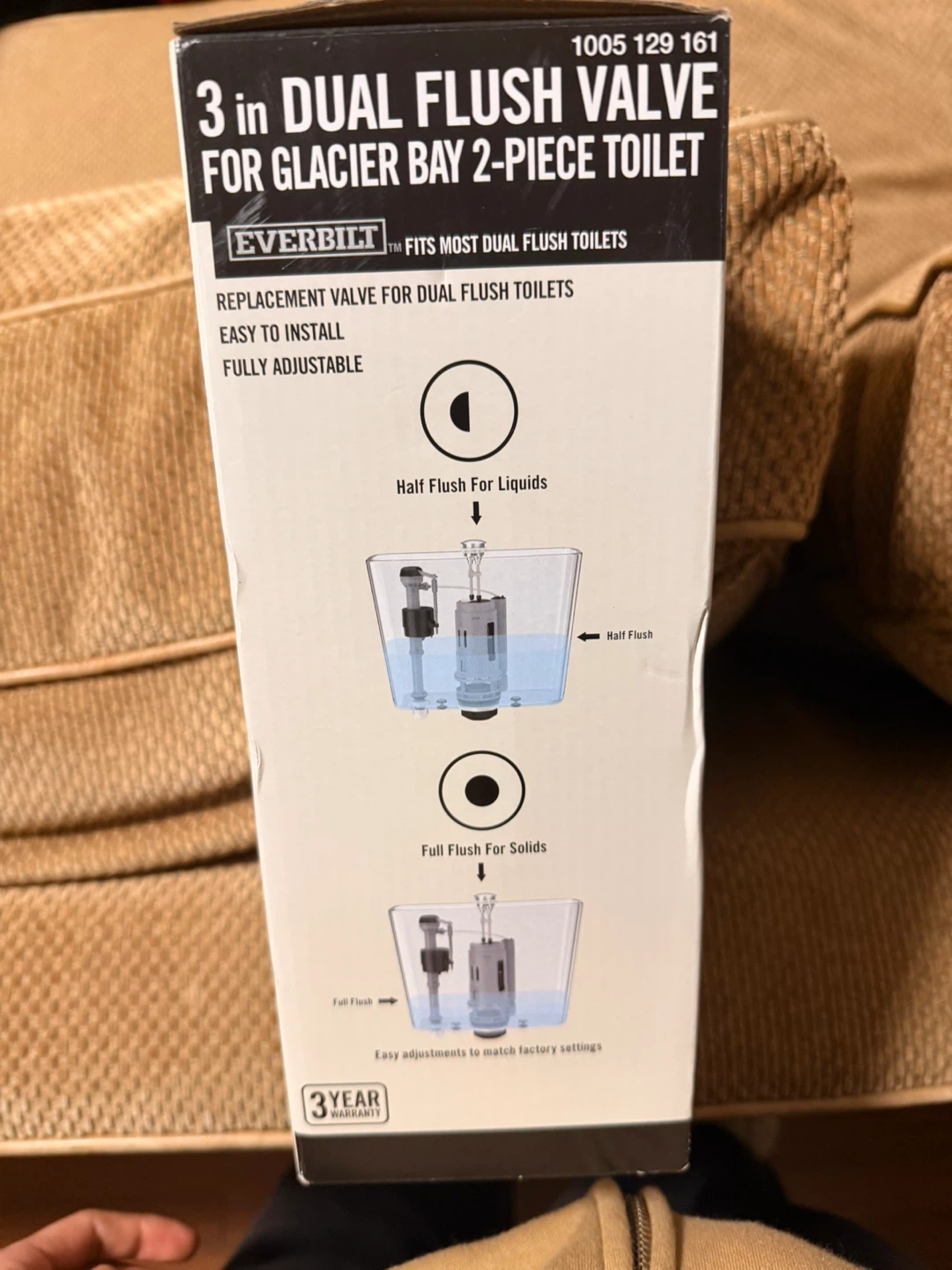 Everbilt 3 in Dual Flush Valve for Glacier Bay Toilet - photo 2