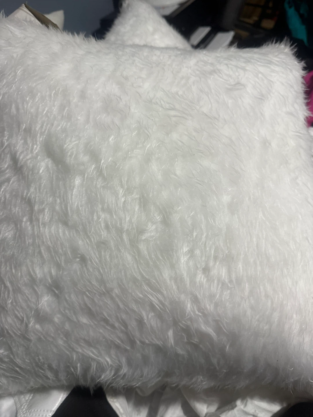 White Furry Pillow