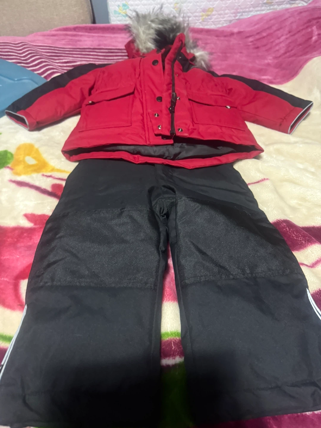 Kids' Snowsuit - Red Jacket & Black Pants