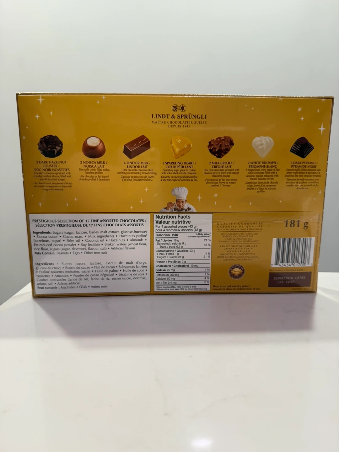 Lindt Champs-Élysées Gold Edition Chocolate Box - photo 2