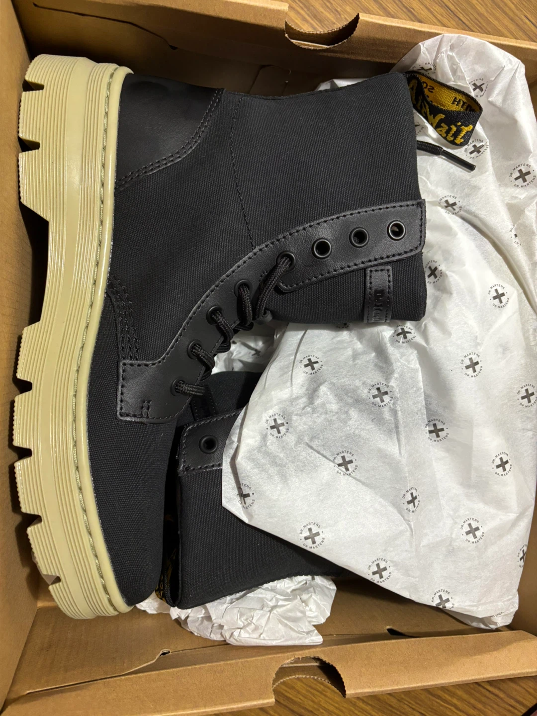 Dr. Martens Combs Black Canvas Boots - US 9 - photo 4