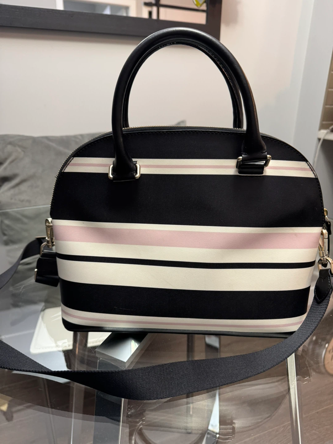 Kate Spade Striped Dome Satchel Bag - photo 2