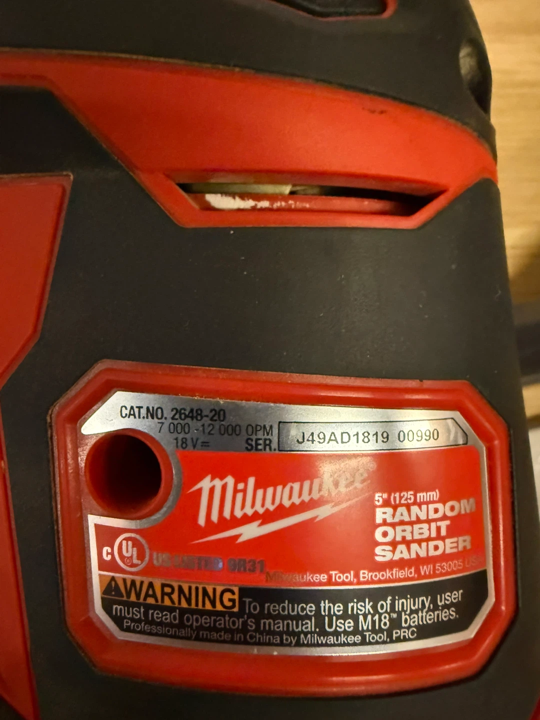 Milwaukee M18 5" Random Orbit Sander (2648-20) - photo 3