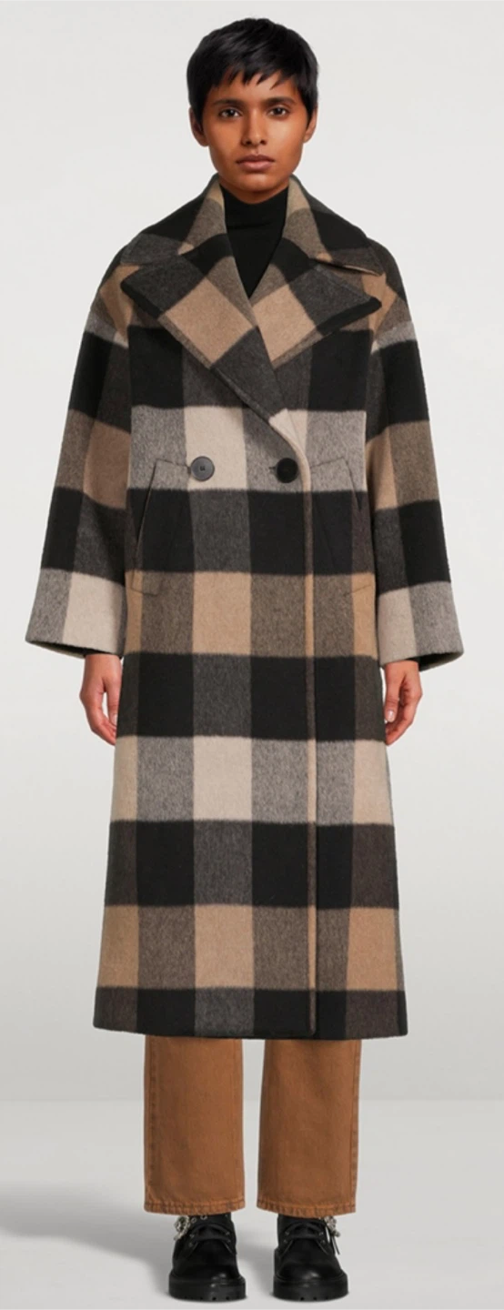 HISO Wool and Alpaca Check Print Coat - Holt Renfrew - photo 2